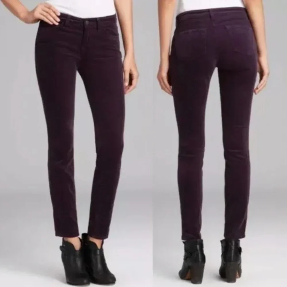 J Brand Purple Corduroy Skinny Leg Pants | Size 32